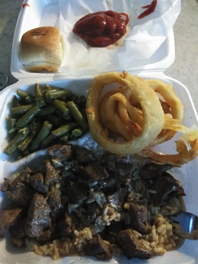 Steak Tips with Rice